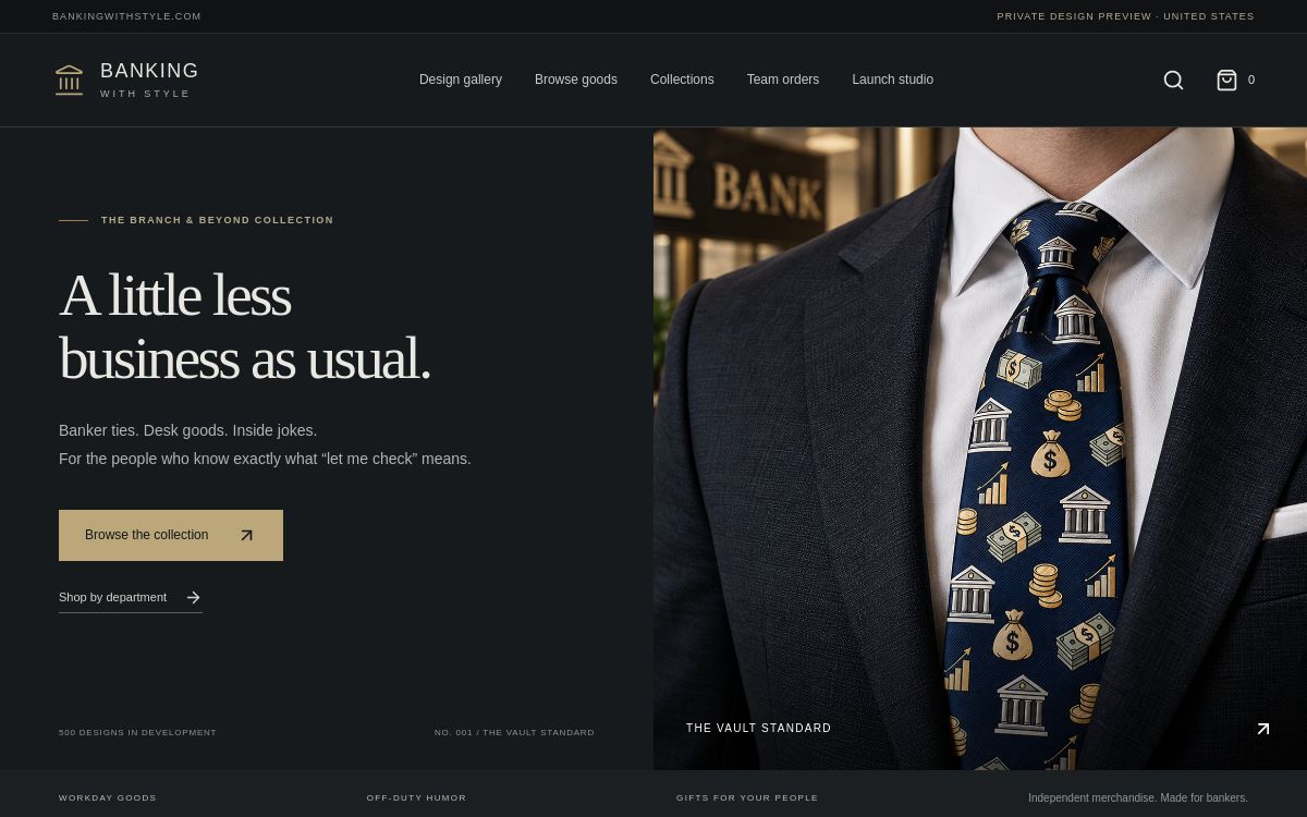 Banking With Style concept website